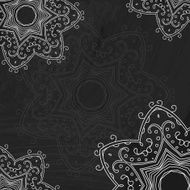 Vector flourish pattern Chalk board with floral ornament