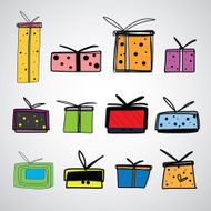 gift box set hand drawn