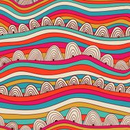 Seamless wave hand-drawn pattern N58