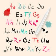 Retro Vector Funky Alphabet