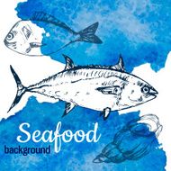 Seafood vector illustration N3