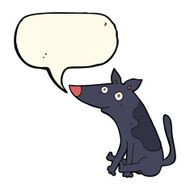 cartoon dog with speech bubble N69