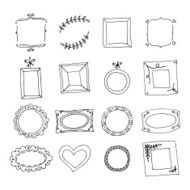Set of vector doodle frames N5