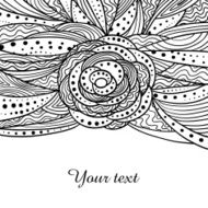 Card template with doddle pattern