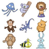 Alphabet with cartoon animals 2