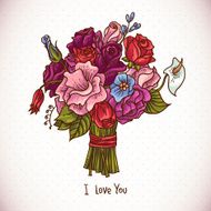 Vintage Doodle Wedding Bouquet