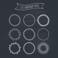 Romantic Wreaths on Chalkboard N4