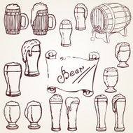 set sketches of beer