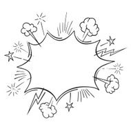 Comic Book Explosion Frame