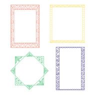 Set of vector doodle frames N7