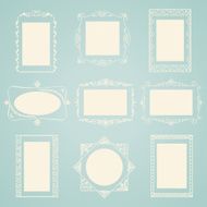 Set of vector doodle frames N8