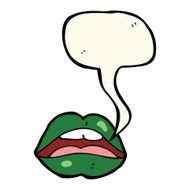 halloween mouth cartoon symbol with speech bubble N4