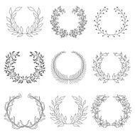 Hand drawn laurels