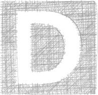 Freehand Typography Letter D N2