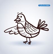 Bird vector illustration N14