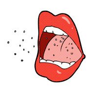 comic cartoon sneezing mouth N3