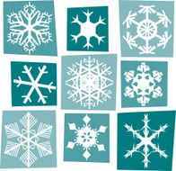 Nine snowflakes