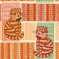 SEamless pattern with cats N5