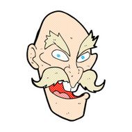 comic cartoon evil old man face N3