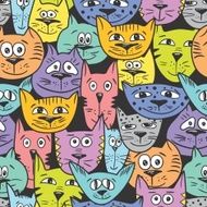 Vector cat pattern