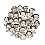 Group of people sketch for your design N7