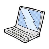 comic cartoon laptop computer N6