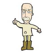 comic cartoon annoyed old man N21