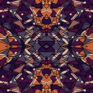 ethnic triangle abstract hand-drawn seamless pattern N3