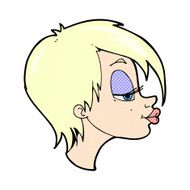 comic cartoon pretty woman N83