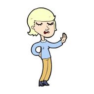 comic cartoon woman ignoring N7