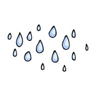 comic cartoon raindrops