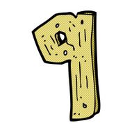 comic cartoon wooden number N17
