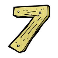 comic cartoon wooden number N18