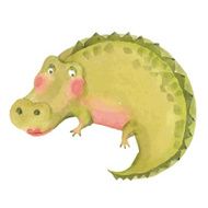 Cartoon crocodile illustration N5
