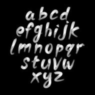 Trendy hand drawing alphabet vector illustration N14