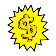 comic cartoon dollar symbol N3