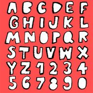 fun sketchy font collection black and white