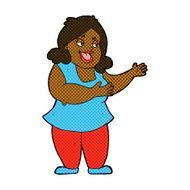 comic cartoon woman singing