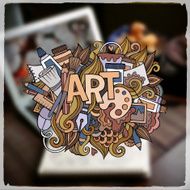 Art hand lettering and doodles elements N4