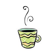 Green cup Sketchy design