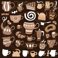 coffee cups tea cups and sweets N2