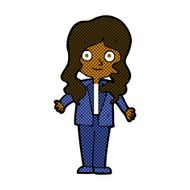 comic cartoon friendly business woman N3