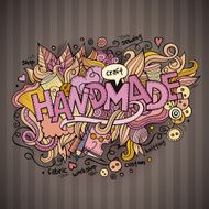 Handmade hand lettering and doodles elements background N3