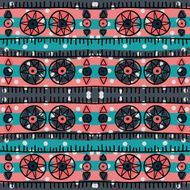 ethnic abstract hand-drawn seamless pattern N110