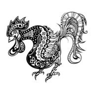 Vector Tribal Decorative Rooster