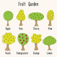 Garden fruit trees