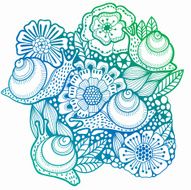 Floral background with snails N2