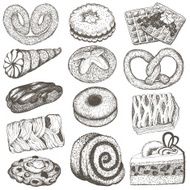 vector set of sweet baking