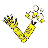 comic cartoon robot arm N9
