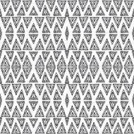 Ethnic monochrome seamless pattern Hand-drawn background template N12